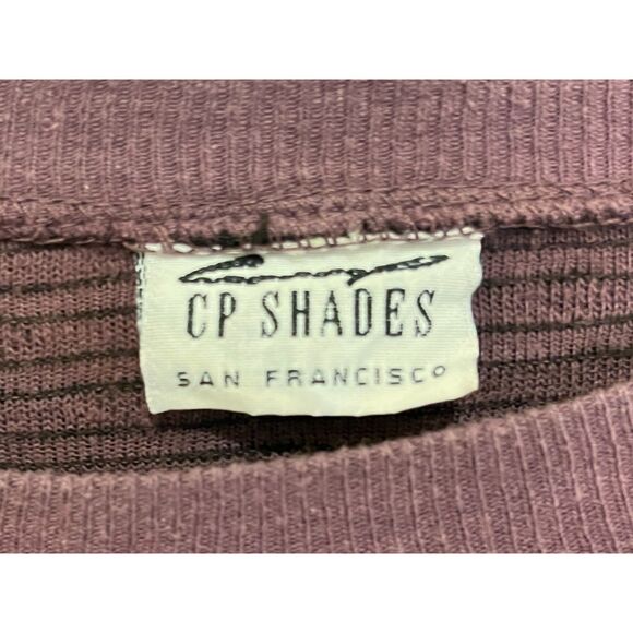 CP SHADES Gray Purple Linen Button Up Long Sleeve Shirt Top Mens Size Small - Picture 3 of 9